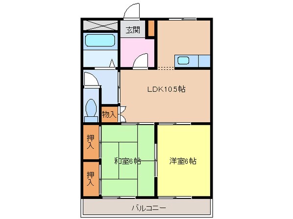 七宝駅 徒歩18分 2階の物件間取画像